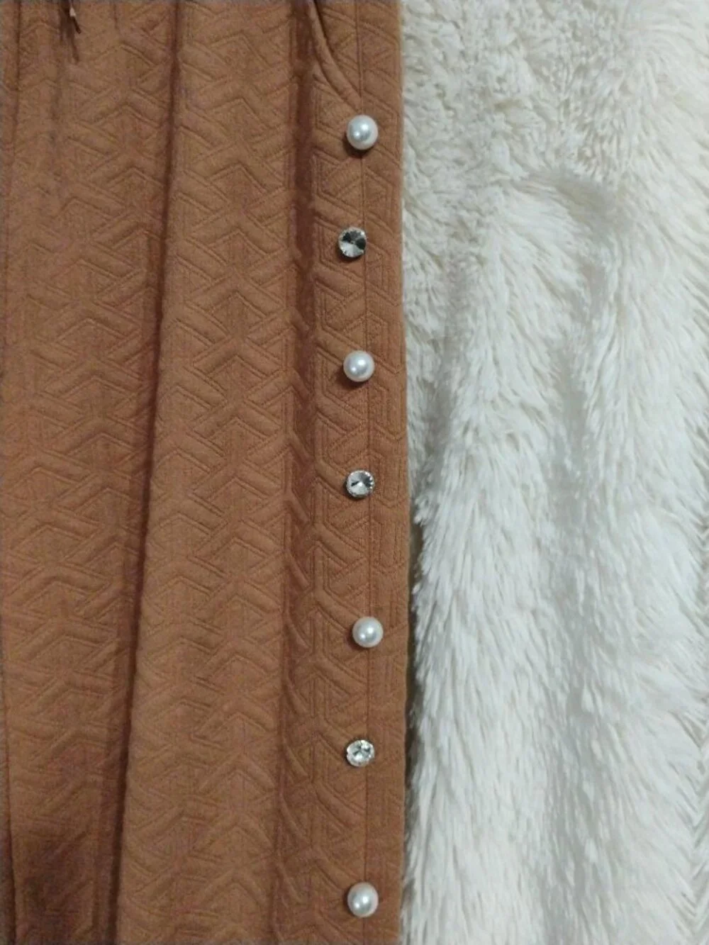 Simply Southern Quilted Wide Leg Pants Gem Pearl Embellished Rhinestone Size XL